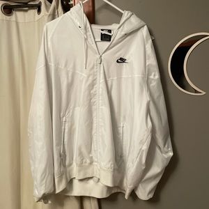 white nike windbreaker/ worn once